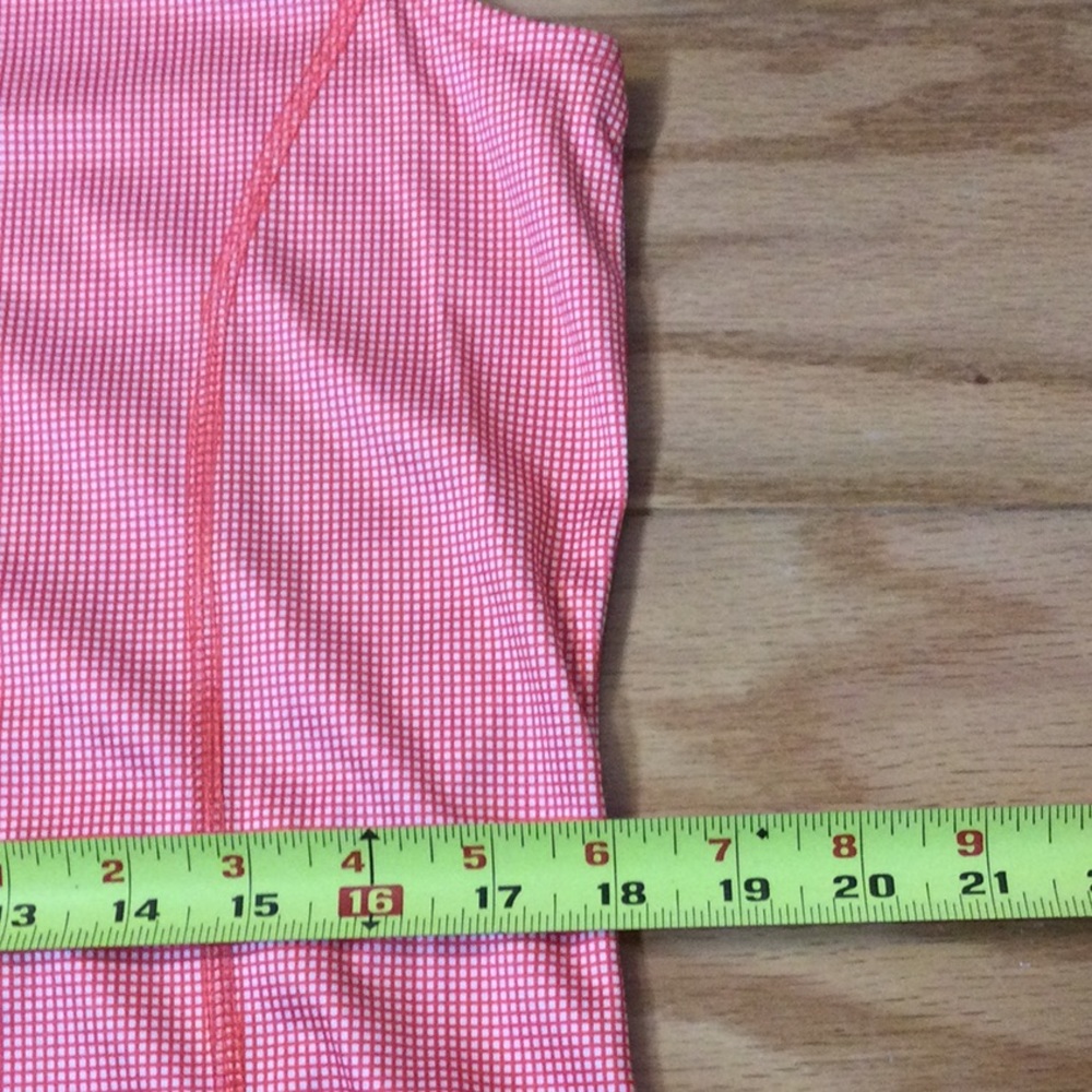 L PGA Tour peach checked sleeveless activity top - Picture 11 of 14